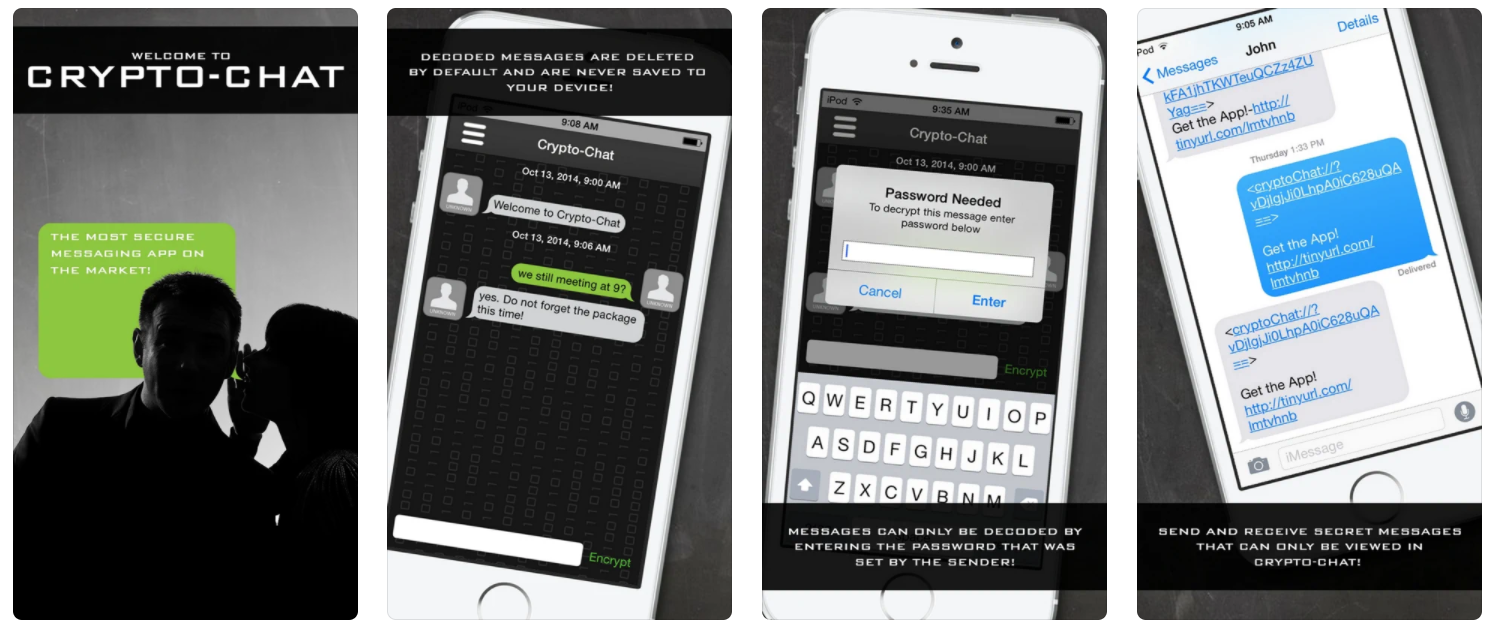 encrypted chat app session leaves after