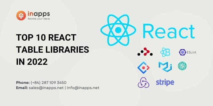 Top 10 React Table Libraries In 2022 - Inapps